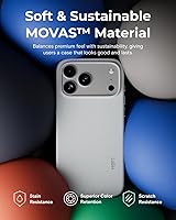 Vista 3 de MOFT for iPhone 17 Pro Max Case- MOVAS Snap Case, MagSafe Compatible, Soft-Touch Vegan Leather, Classic Minimalist Design, Lightweight