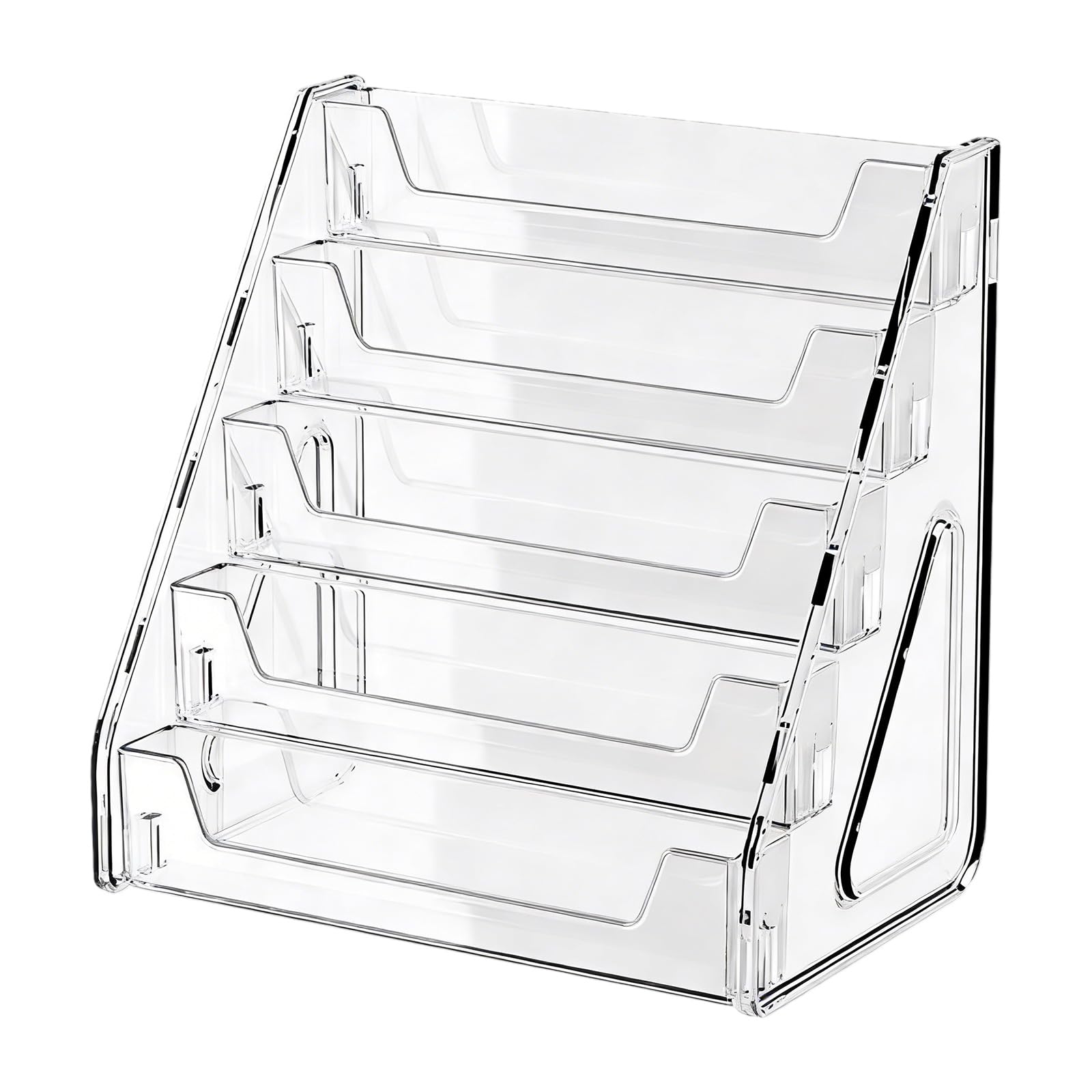 Obotsnoi Clear Step Shelf for Showcasing Model Toy and Miniatures on Desktop or Countertop Desktop Display Planner