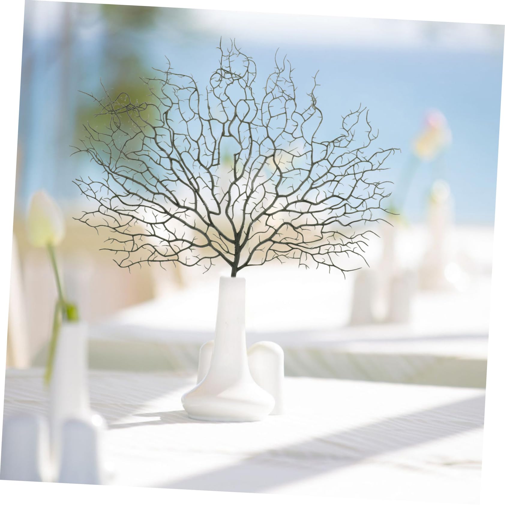 Levemolo Unique Design Artificial Coral Branches 2pcs Lifelike Fan Coral for DIY Craft Decorative Aquarium