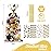 COQOFA Black Gold 5X11 Gift Wrap Cellophane Cello Bags: Clear Candy Cookie & Plastic Goodie Storage Treat Party Favor Bags with Twist Ties - 100 Pcs for Graduation, Birthday & Retirement