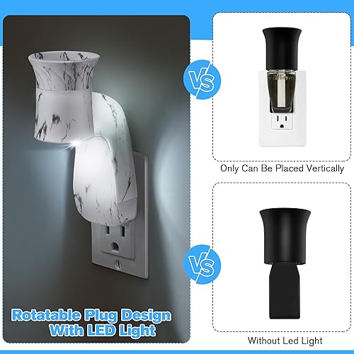 Miniatura 7 de 4 piezas de enchufe de fragancia de pared con luz nocturna compatible con fragancia WallFlower Bath & Body Works, certificado ETL, difusor de