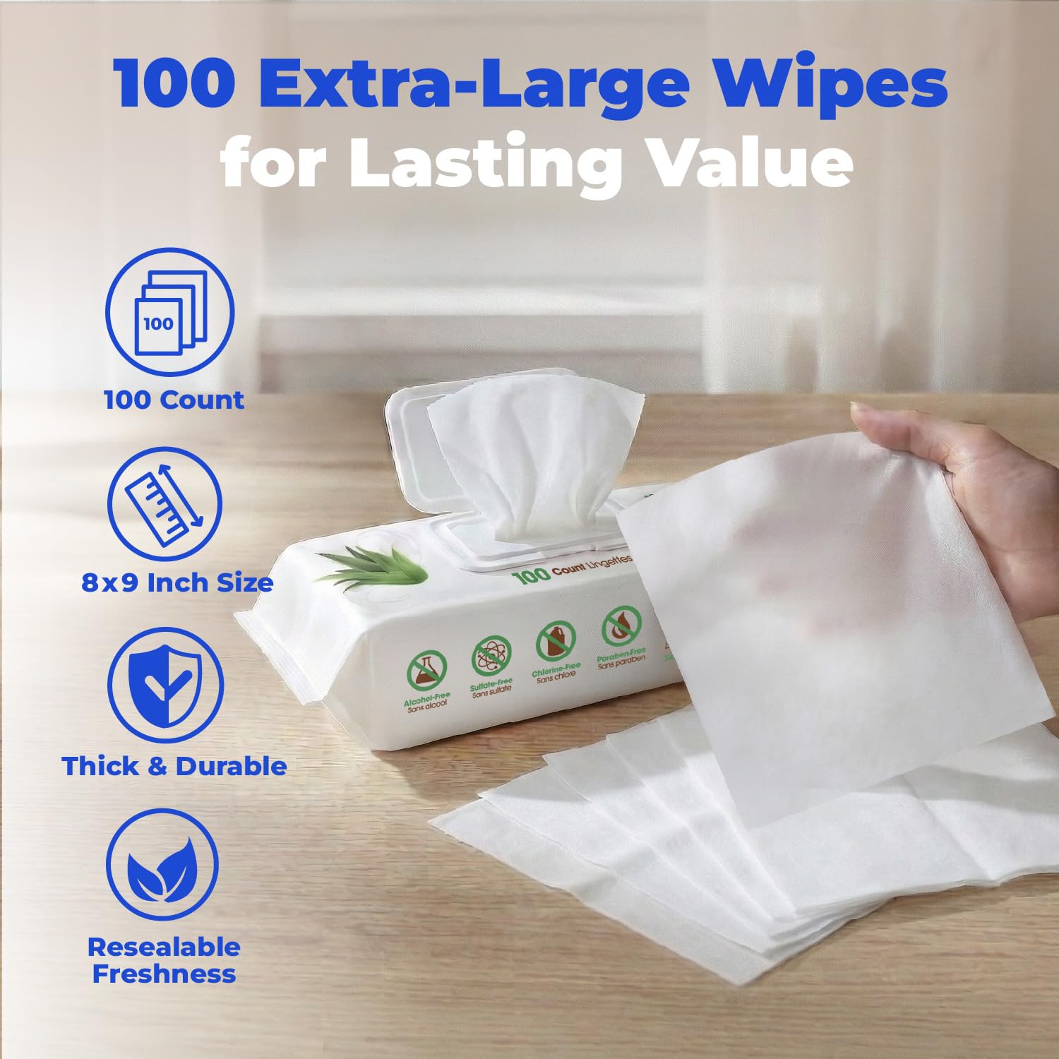 Best Pet Supplies Pet Wipes for Dogs - Dog Wipes Cleaning Deodorizing, for Coats, Ears, Paws - Hydrating, Aloe Vera - image 6