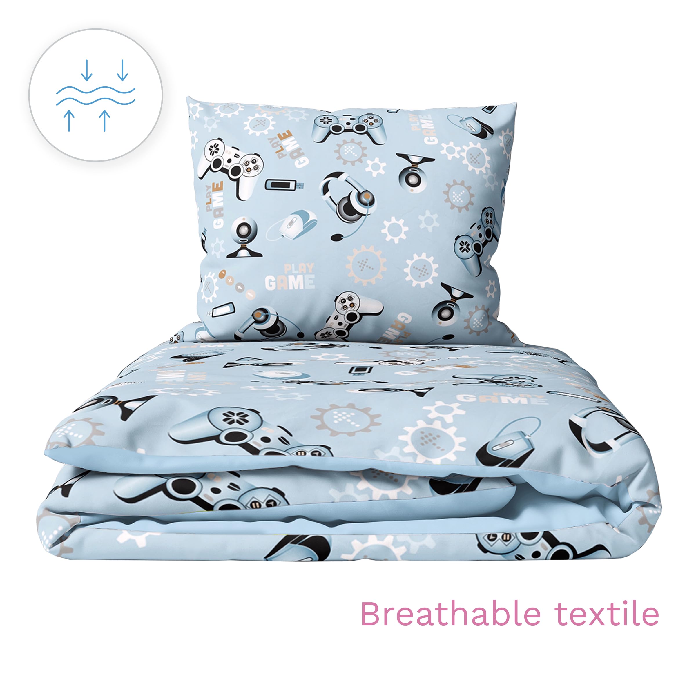 Baby Comfort 4 Piece Toddler Kids Cot Bed Set 120x90 cm Duvet Pillow Duvet Cover Pillowcase 12M+ (It's a Boy) — view 33