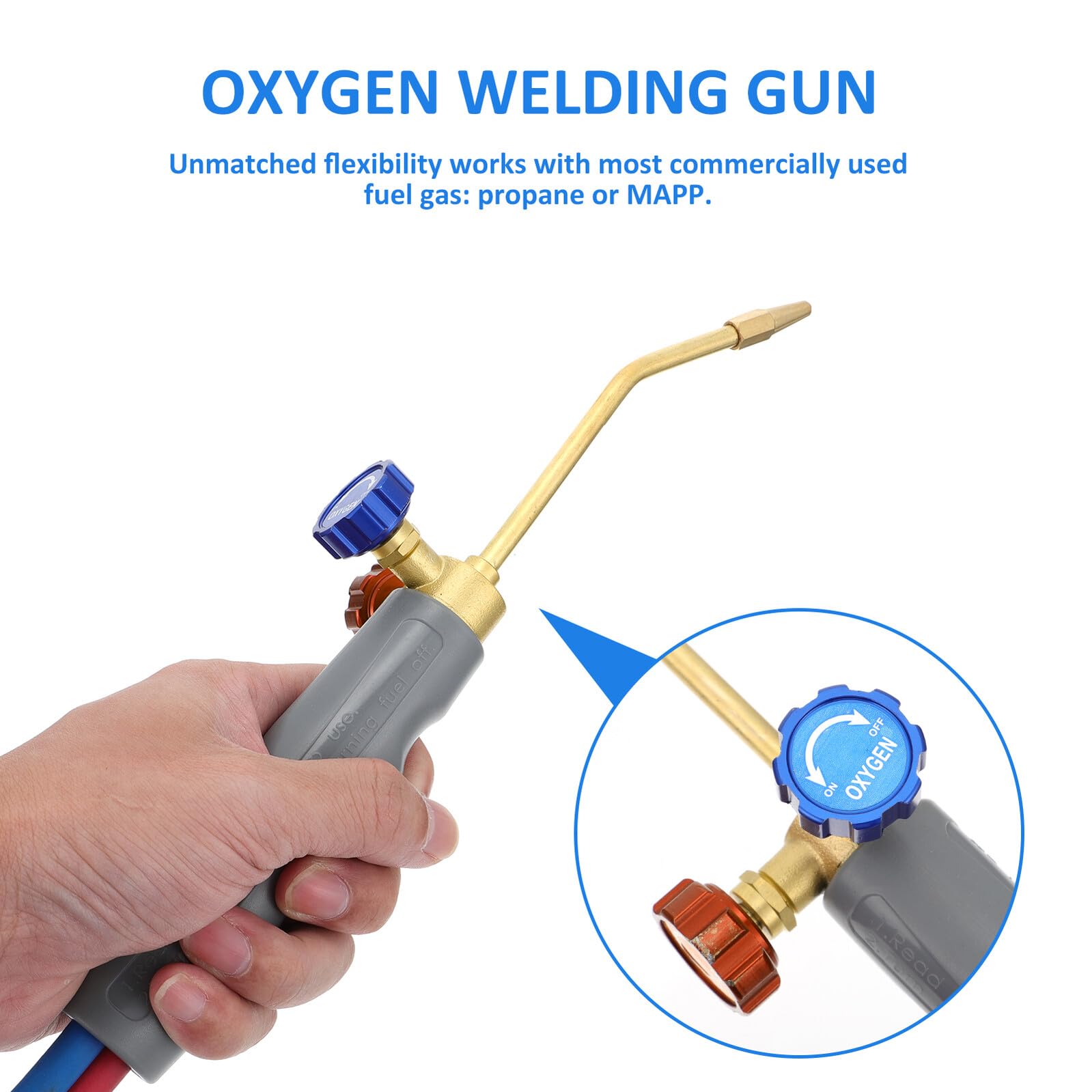Antorcha de Gas Propano Micro de Corte con 2m, Cobre y Goma | Herramienta de Soldadura de Oxígeno Miniatura, Ligera y Precisa, Estilo Americano
