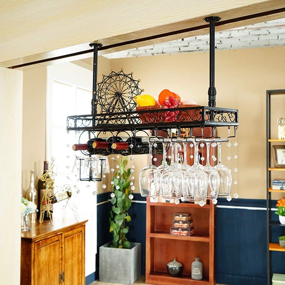 Wine Rack Material Hanging Wine Glass Rack Hanging Cup Holder Creative High Glass Rack Bar Kitchen Home Decoration
