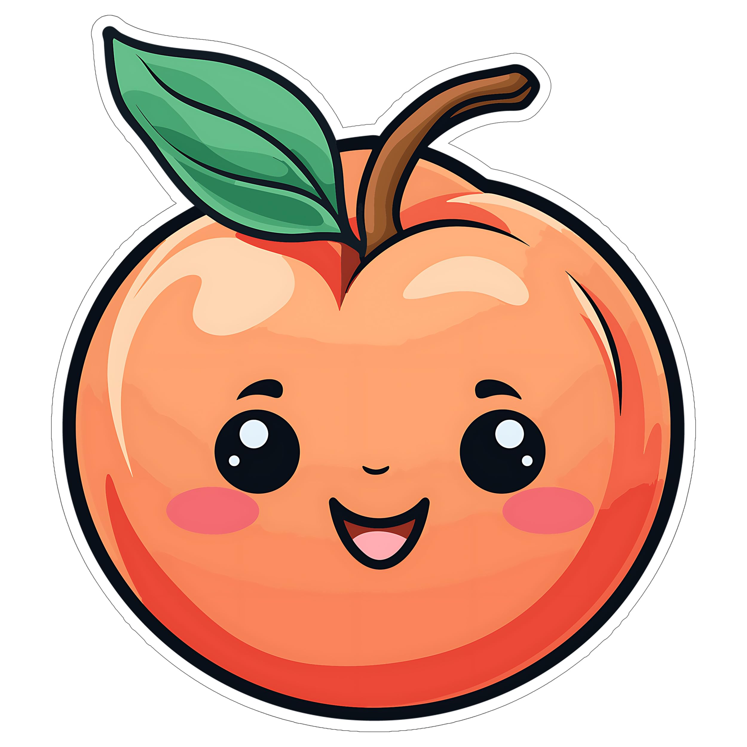 Amazon.com: Peach Emoji Sticker 4 Inch Fruit Butt Funny