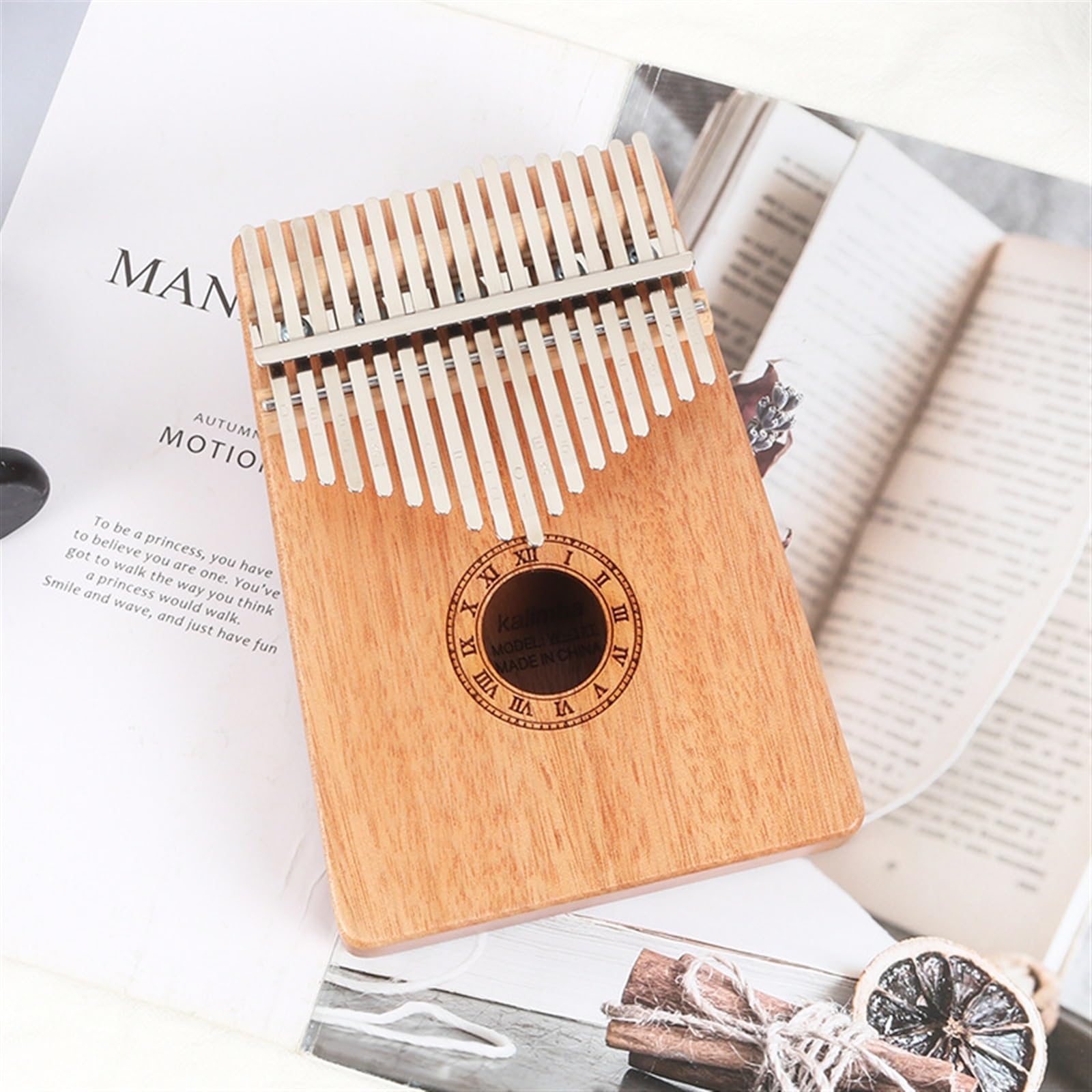 Finger Piano Kalimba 17-Ton-Daumenklavier Aus Mahagoni Fingerklavier Kalimba Afrikanisches Doppelfingerklavier