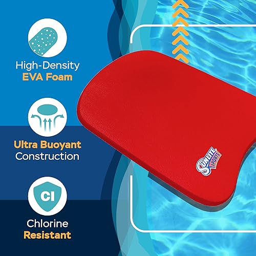Miniatura 3 de Sunlite Sports Tabla de natación junior, flotador de ayuda de entrenamiento para natación y ejercicio de piscina, equipo de entrenamiento Boogie,