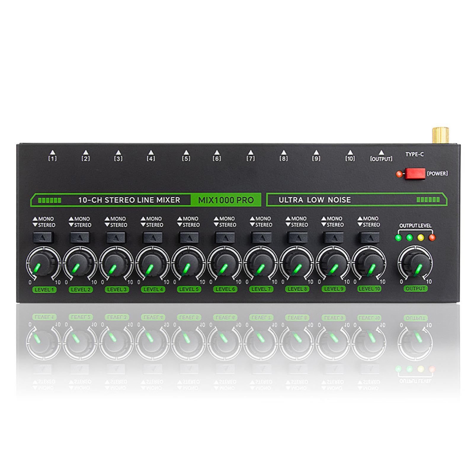 SECRET DESIRE Audio Mixer 10 Input Dynamic Stereo Line Mixer for Computer Keyboard Podcast-image-29