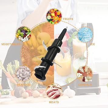 Blender 6 Blade Replacement for Ninja, Compatible with Ninja 72 oz Pitcher 1100W 1200W 1500W, BL500 BL610 BL642 BL660 BL681A BL682 BL700 BL770 BL780 BL910 BN701 BN751 BN801 CO610B CT610 DB751A NJ600