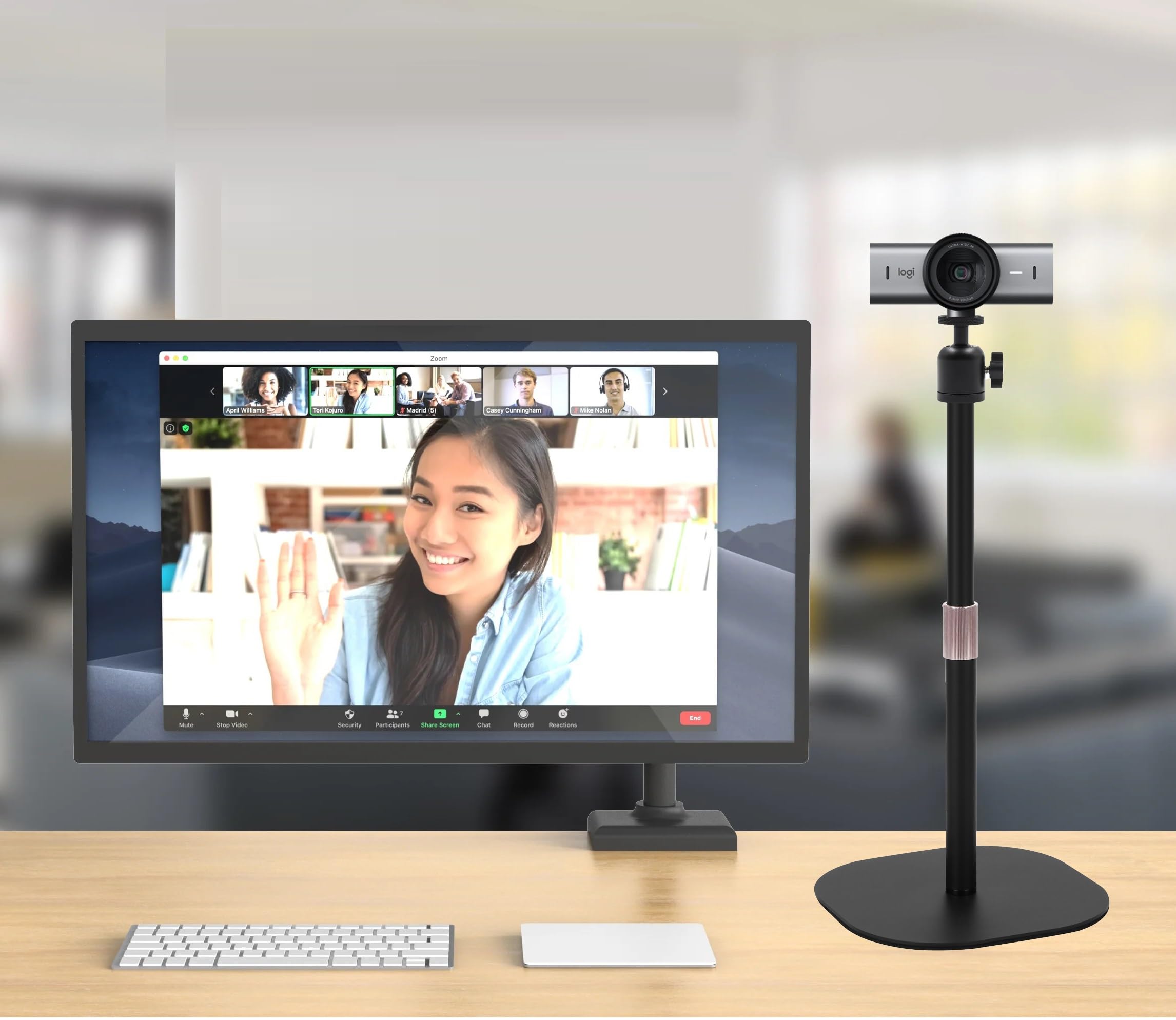 Supporto per webcam robusto, supporto treppiede per webcam da tavolo compatibile con webcam Logitech MX Brio 4K, Brio 4K, Brio 500