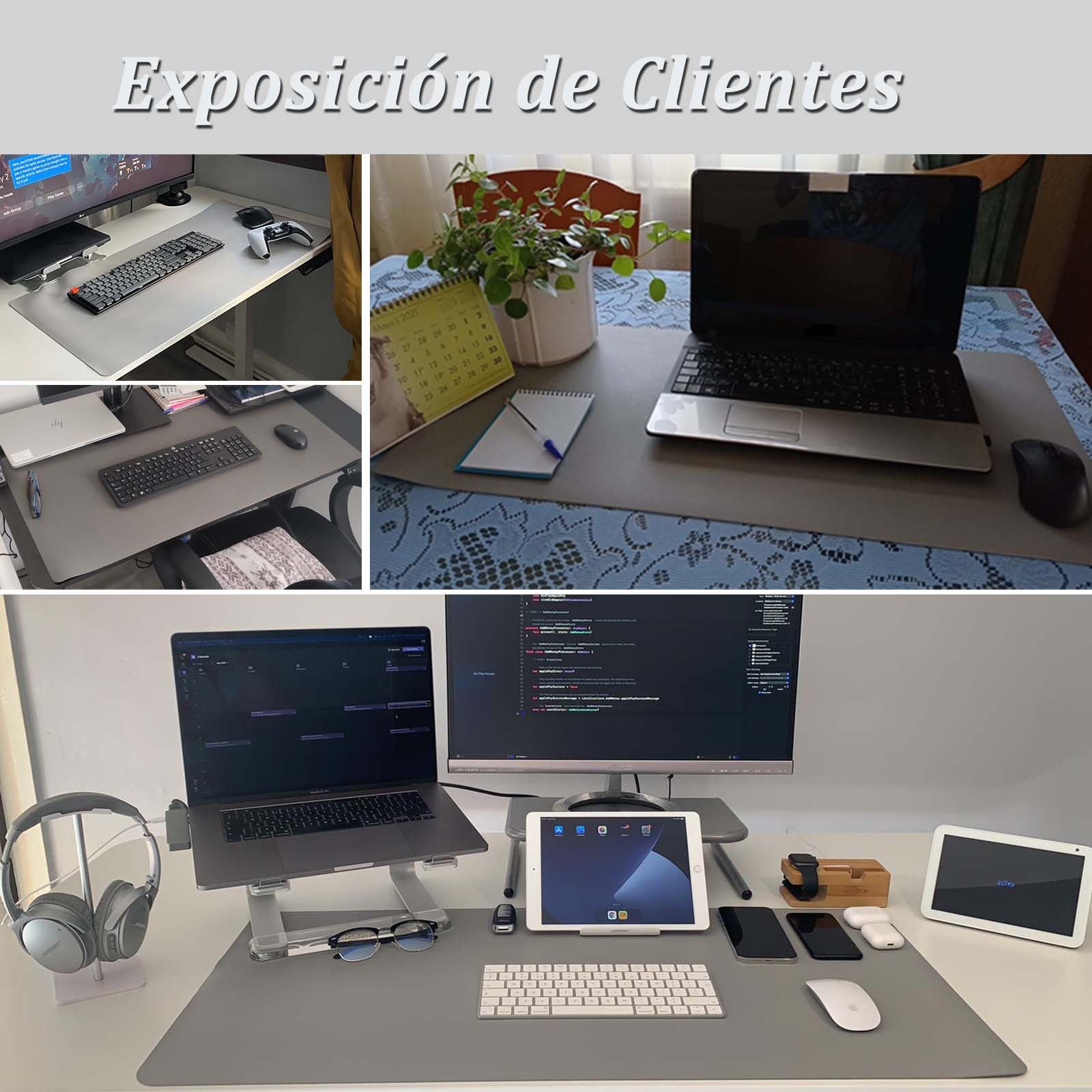 Alfombrilla de Escritorio Protector de Escritorio Grande 80x40 cm, Impermeable Antideslizante Cuero PU Duradero, Alfombrilla Ratón para Teclado y Ordenador, para Oficina y Hogar Tapete