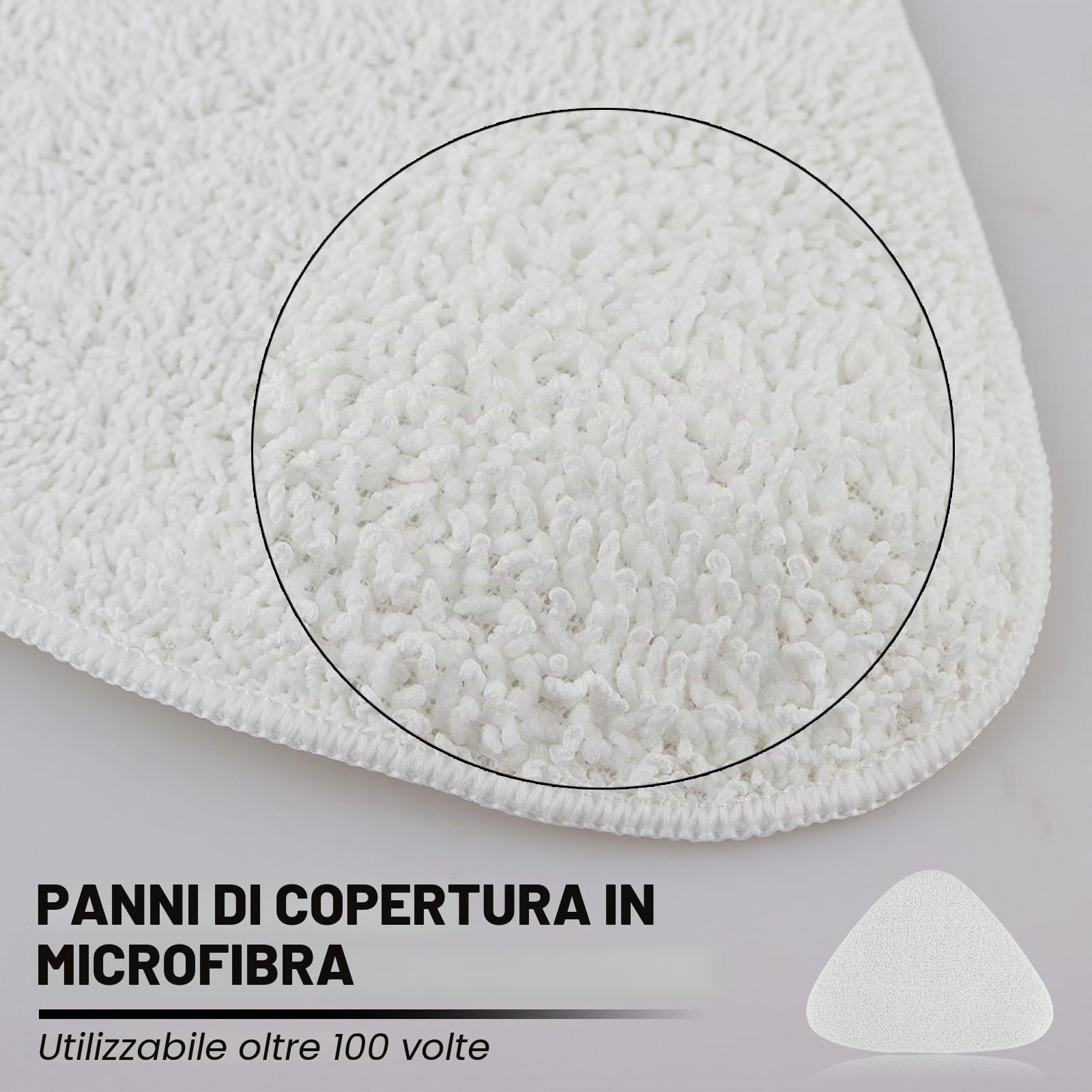 8 Pezzi Panni di Ricambio per Scopa a Vapore per Vileda Steam Plus Pulitore a Vapore e Vileda Steam Plus Ricambi per pulitore a Vapore