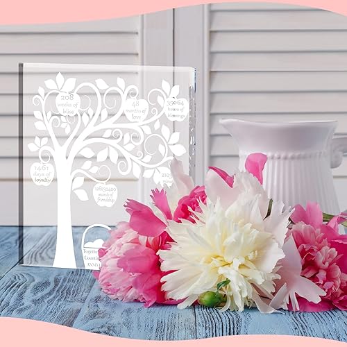 Miniatura 4 de 4 años de aniversario de boda, 4 años de matrimonio, 4 años juntos, recuerdo de 4 aniversario y pisapapeles para pareja, regalo de fruta tradicional