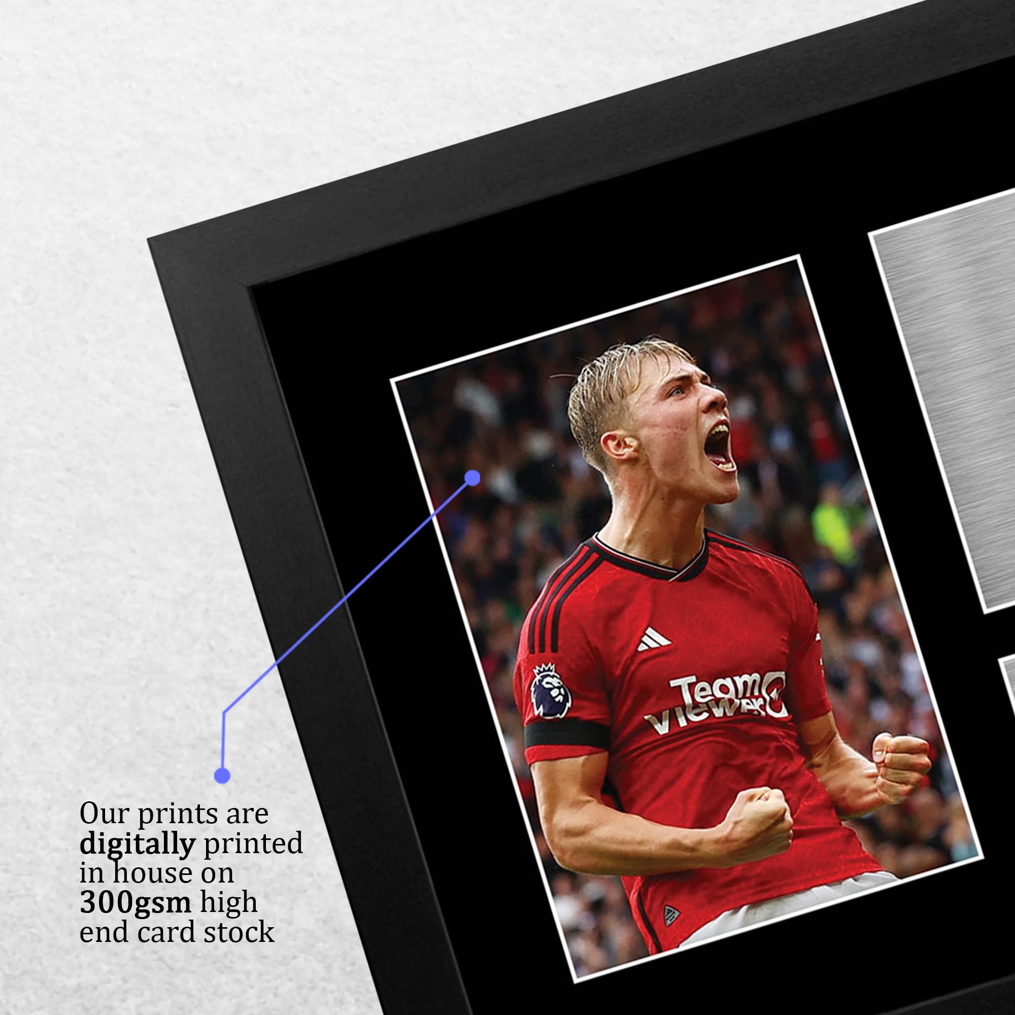 HWC Trading FR A4 Rasmus Hojlund Gifts Printed Signed Autograph Picture for Football Fans and Supporters - A4 Framed - Image 4