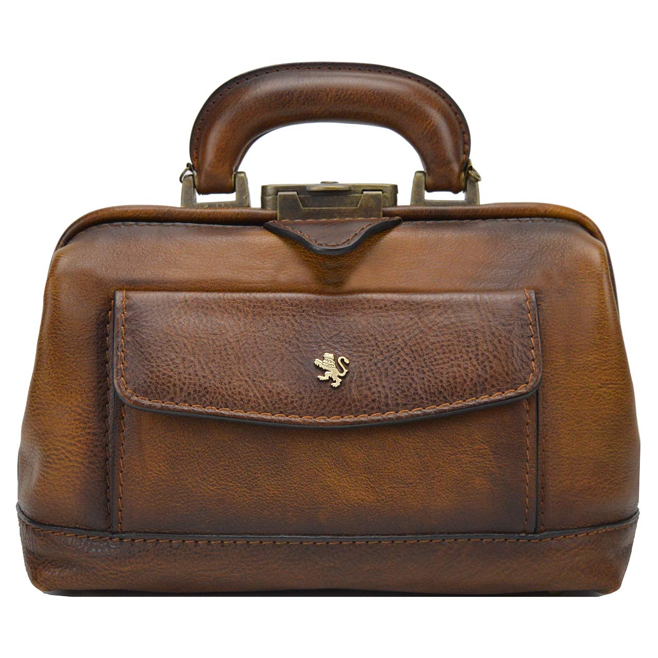 Pratesi Leather Bag Doctor lady bag 562/P in cow leather - Bruce Brown Made in Italy