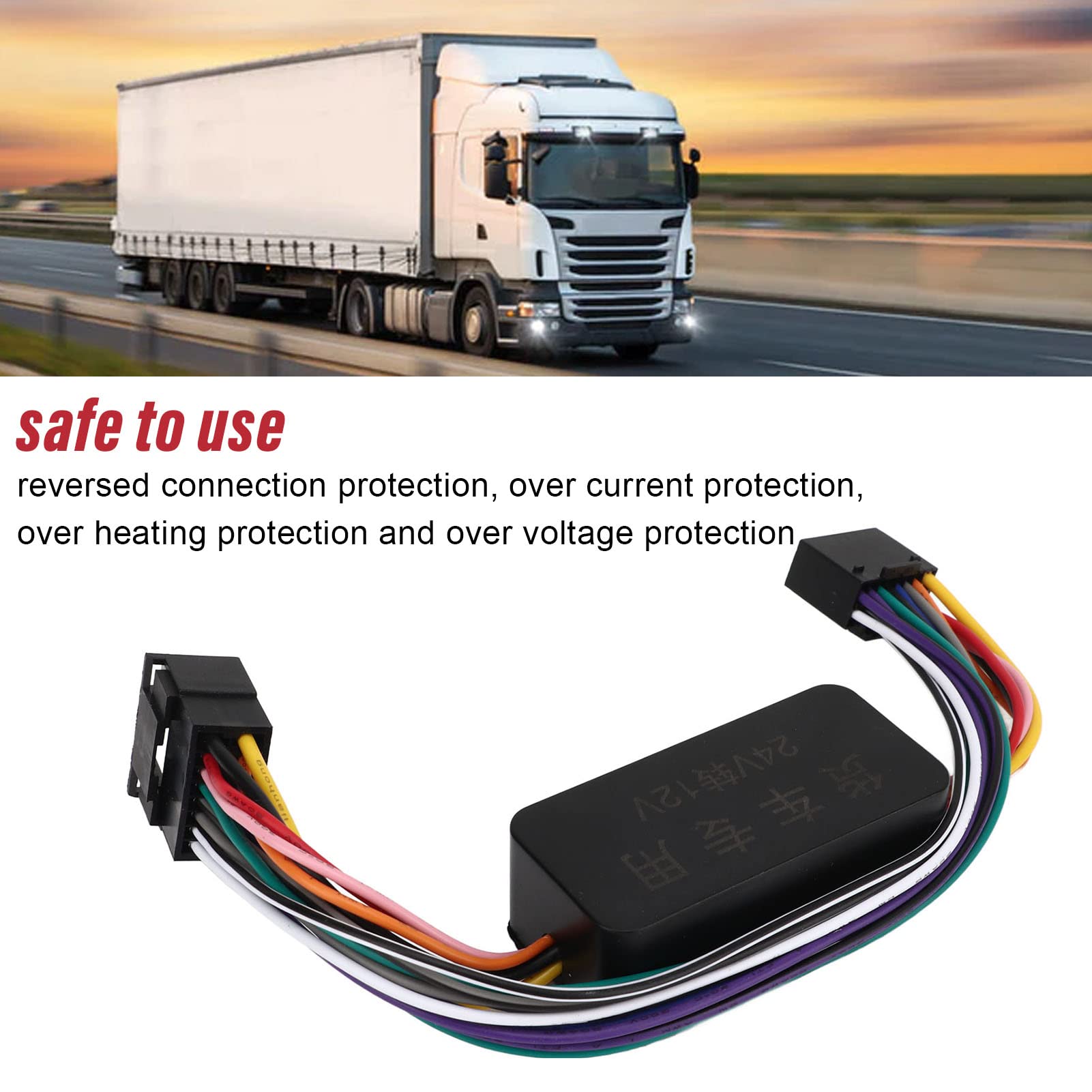 Regulador de Voltaje Convertidor de Alto Rendimiento de 24 V a 12 V para Radio de Camión Pantalla LED de Audio para Automóvil