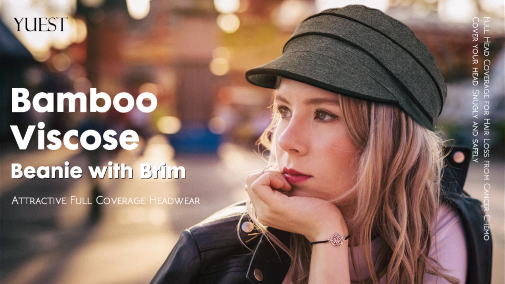 Chemo Newsboy Cap Viscose Breathable Soft Hat for Hair Loss Women Reversible Soft Cap Chemo Hats for Women, KATIA Newsboy  main image 2