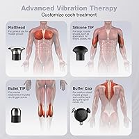 Vista 6 de HYAKO SE Pistola de masaje de terapia muscular, masajeador de vibración de tejido profundo, diseño no invasivo para cuidado de cuerpo completo