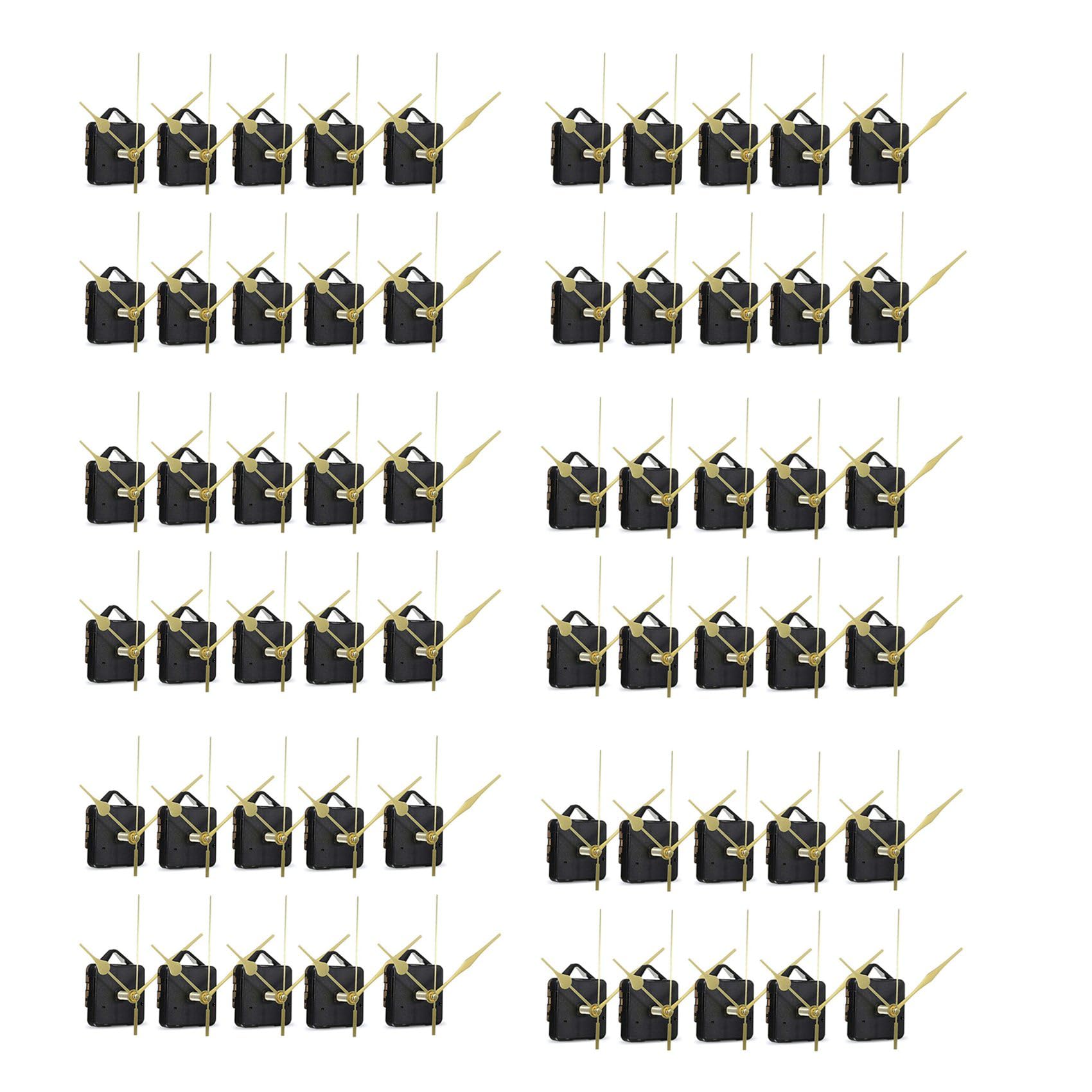 Vjsujehgy 60Pcs DIY Silent Movement Spindle Hands Wall Quartz Clock Movement Mechanism Repair Tools Part Clock Kit