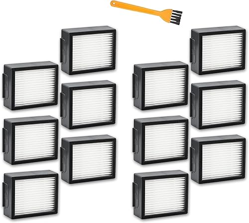 BYOFI Paquete de 12 filtros Roomba de repuesto para iRobot Roomba E I y J Series E5 E6 E7 i1 i3 i4 i5 i6 i7 j8 j7+ y versiones Plus aspiradoras no