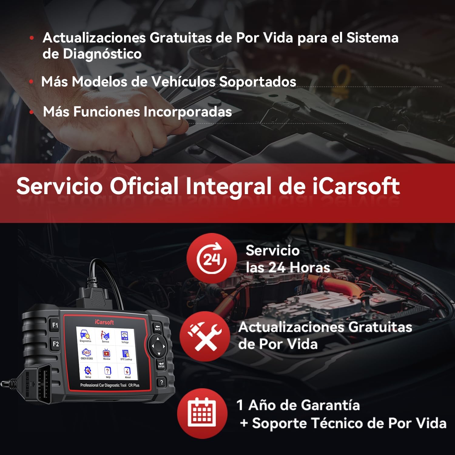 iCarsoft CR Plus Lifetime Free Update and 24/7 Support