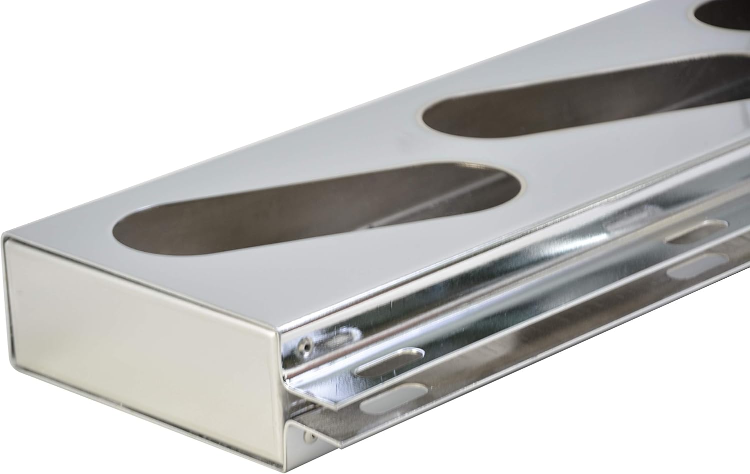 Chrome Mud Flap Hanger with Light Cut-outs Spring Loaded 2.5" Bolt Spacing.With Reflective Plate.