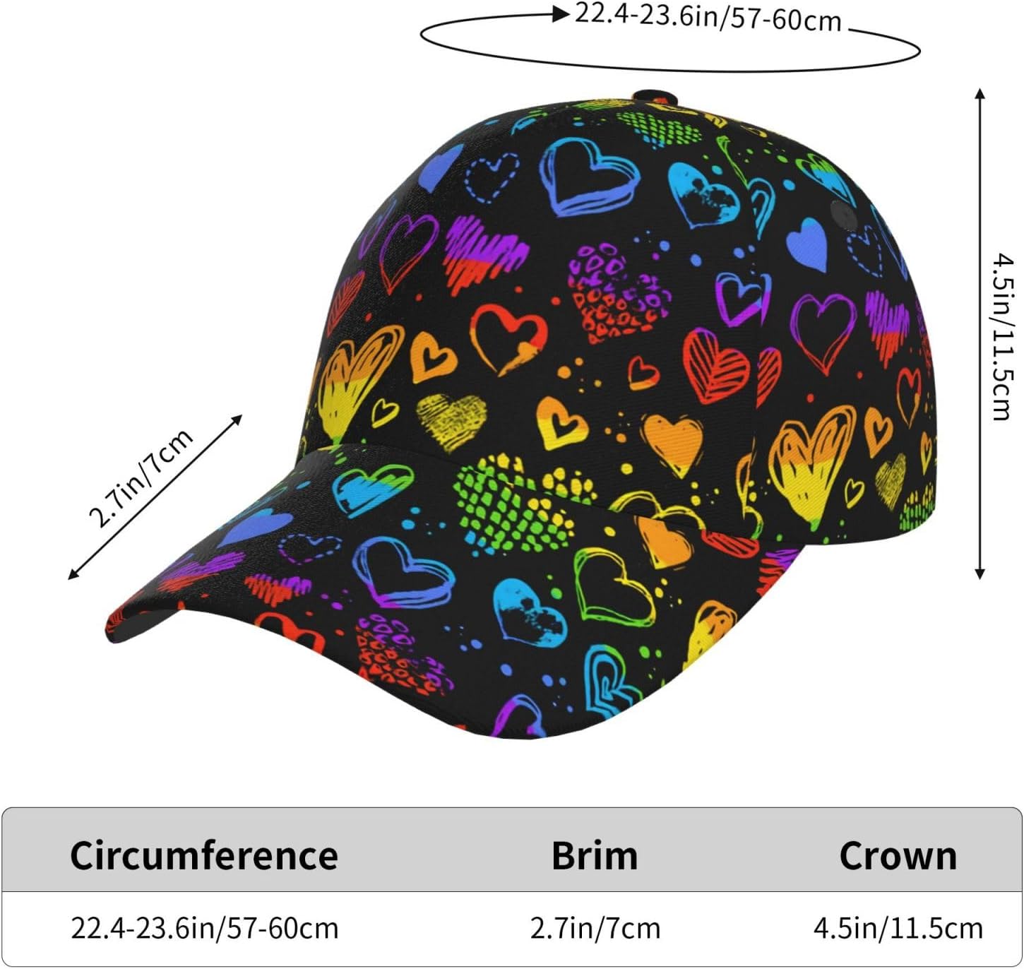 LGBT Gay Pride Rainbow Hat Men Women Baseball Cap Adjustable LGBT Trucker Hat Unisex Style Headwear Hats - Image 8