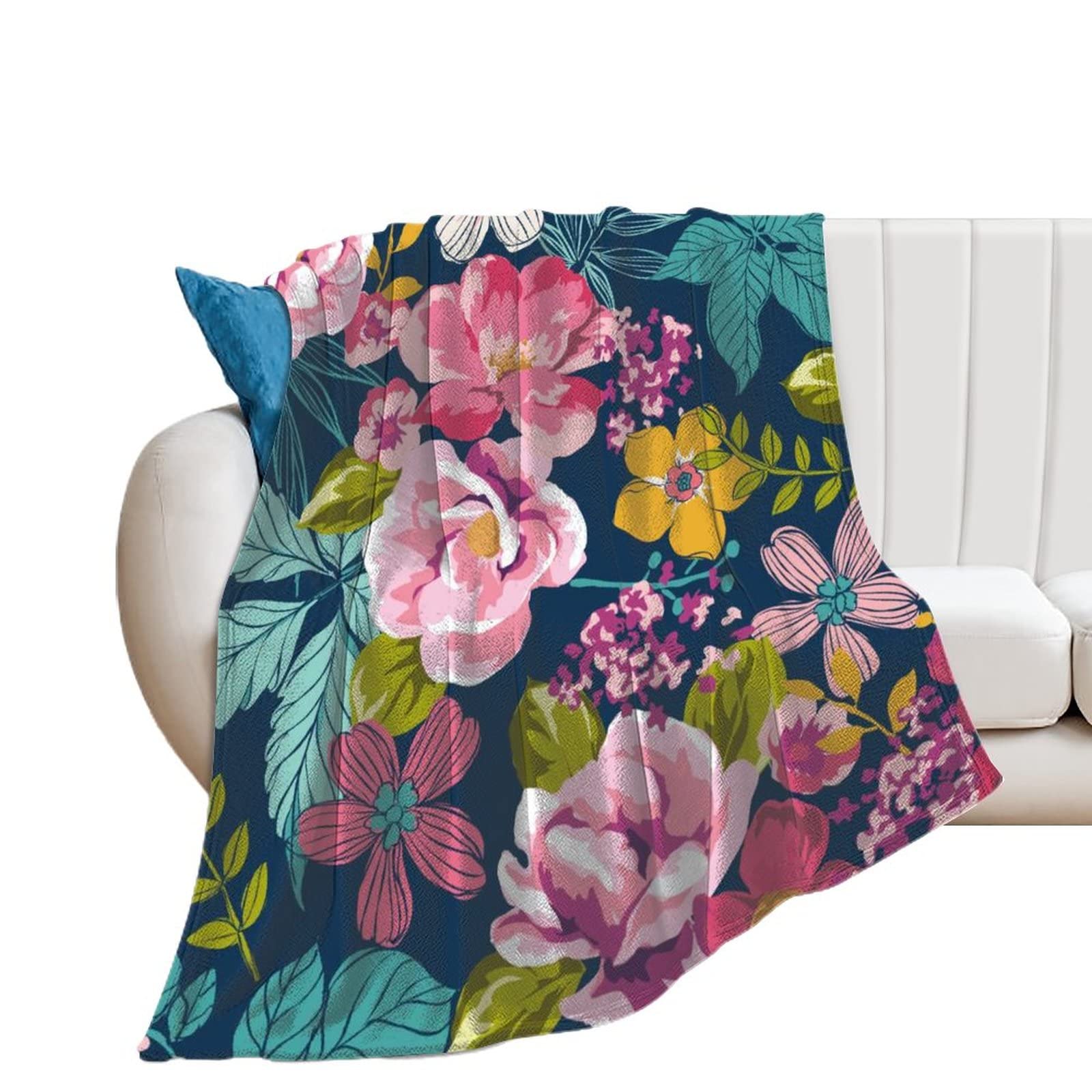 Couverture Polaire Fleurs en flanelle contre le froid hivernal sur votre lit