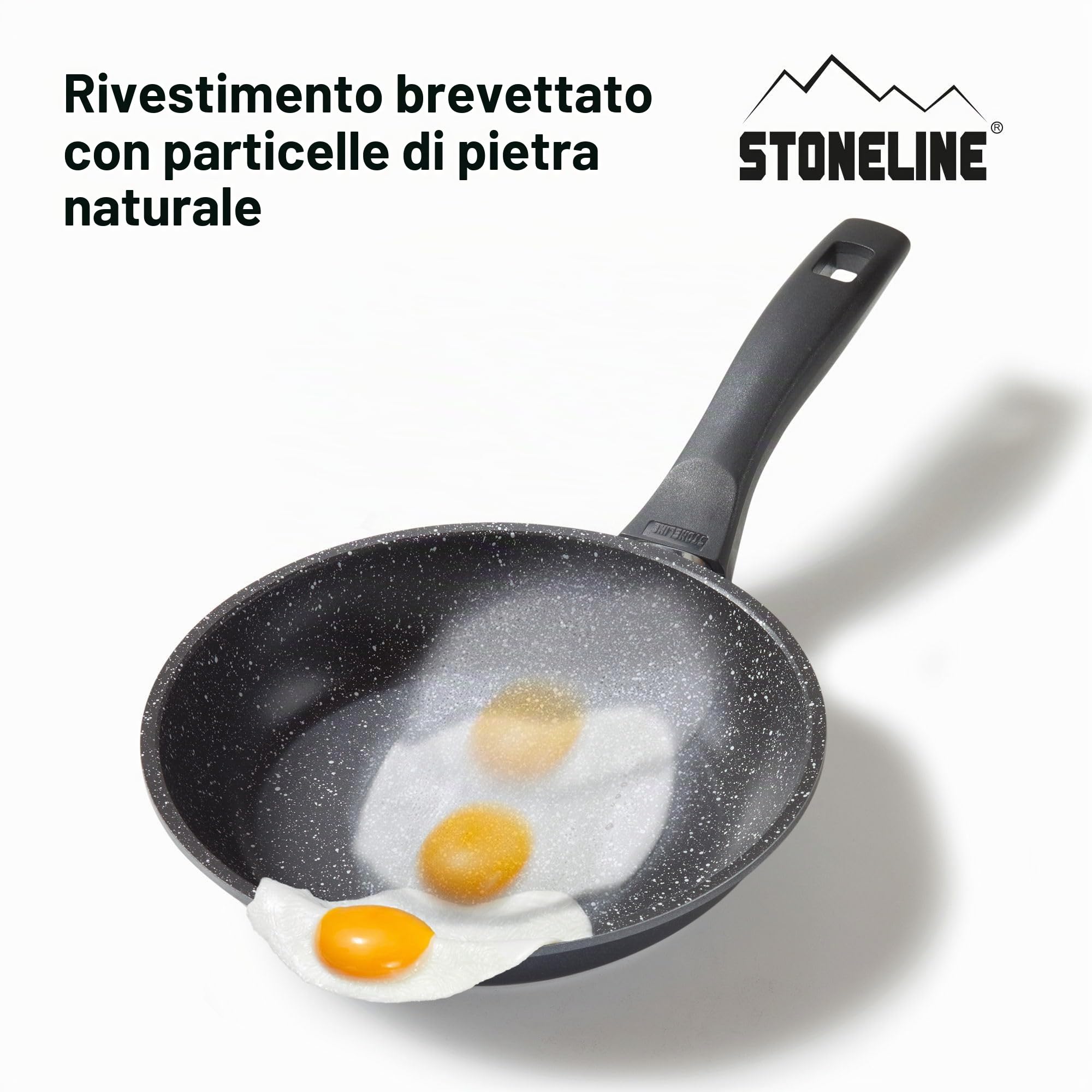STONELINE Padella in Alluminio con Ottimo Rivestimento Antiaderente, Senza Coperchio, Anche per induzione, 20 cm