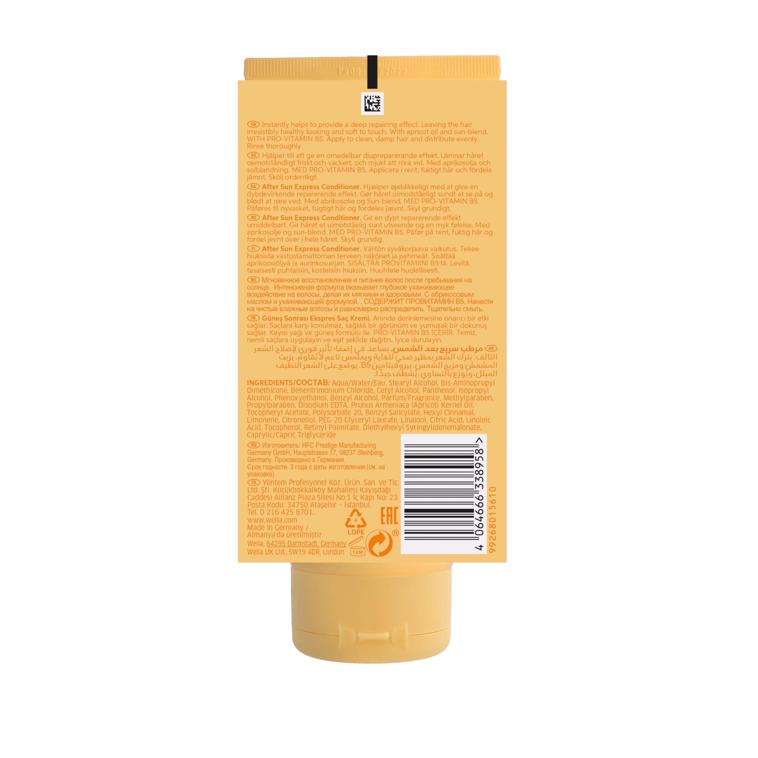 Wella Professionals INVIGO SUN CARE After Sun Cleansing Shampoo, Express Conditioner, Hair Color Protection Spray – idratanti con protezione UV