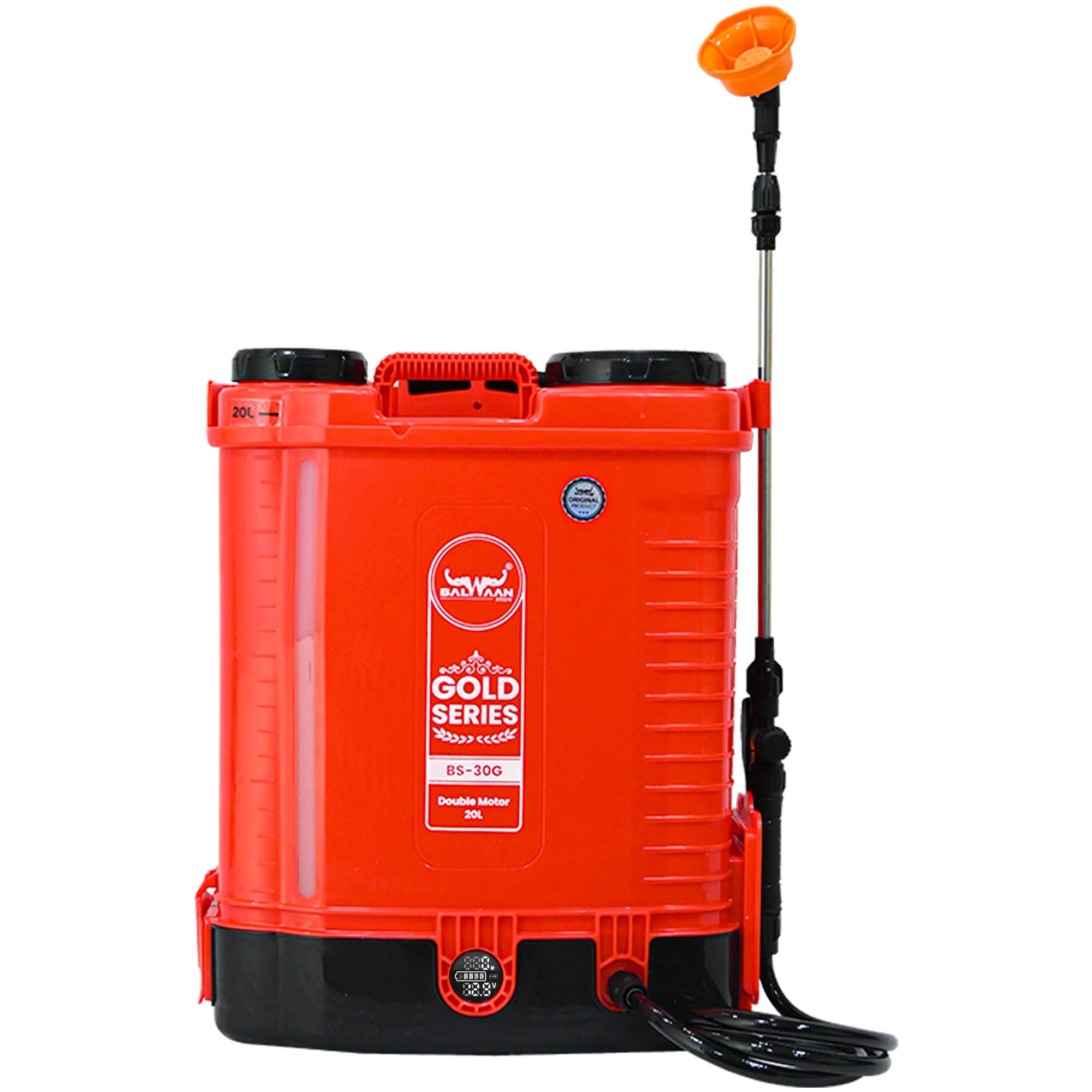 Balwaan Krishi BS 30GL Gold Series Battery Sprayer with Lithium-ion Battery, 12Volts x 12 Ampere Double Motor High-Pressure Agriculture Sprayer 20L Tank Capacity Get a Free LED Bulb with 15 Feet Cable (B0CZF289H7) Amazon Price History, Amazon Price Tracker