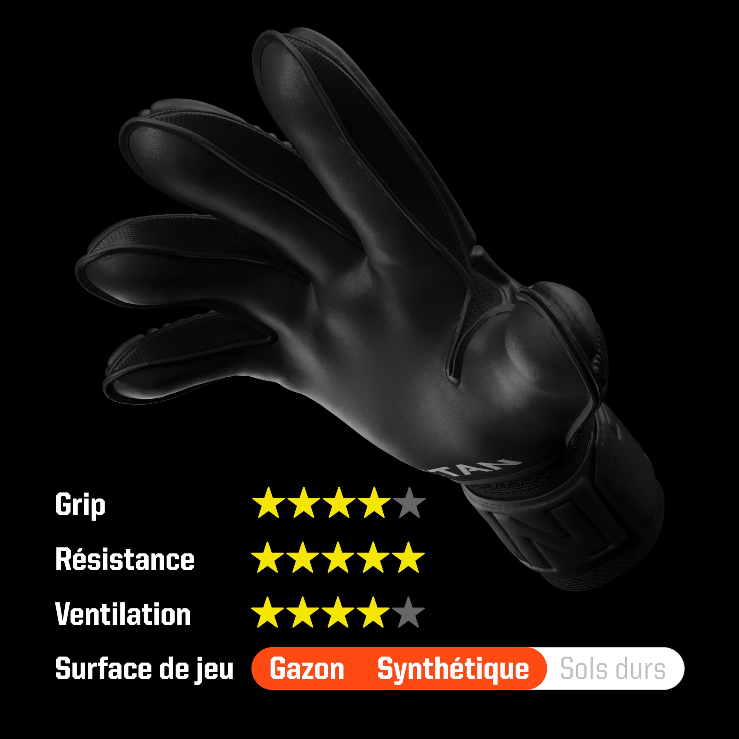 T1TAN Classic White-Out Gants de Gardien de But - sans Protection des Doigts - Gants de Football - Tailles 3-12