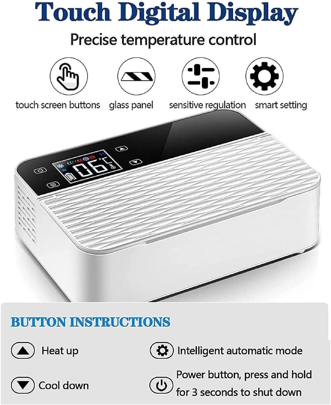 Insulin Cooler for Diabetics Travel - Portable Medical Fridge with Digital Temperature Control 2-8°C, Rechargeable Battery, USB Charging, for Insulin Pens, Vials & Medications