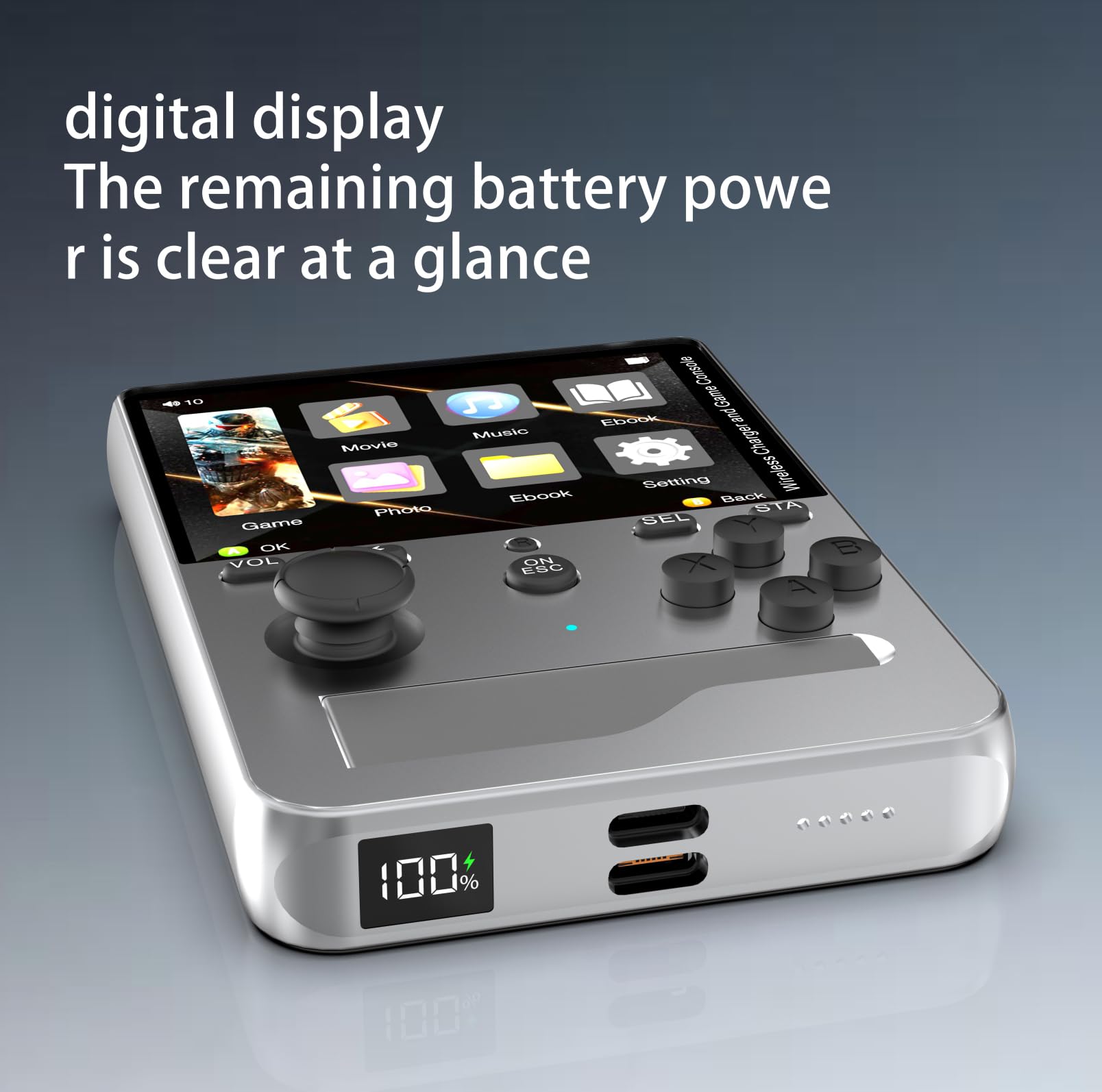 Tragbare Retro-Spielkonsole | 3,0 Zoll IPS HD-Display, 5000 mAh Akku & Magnetisches Kabelloses Laden | Über 5000 Klassische Spiele