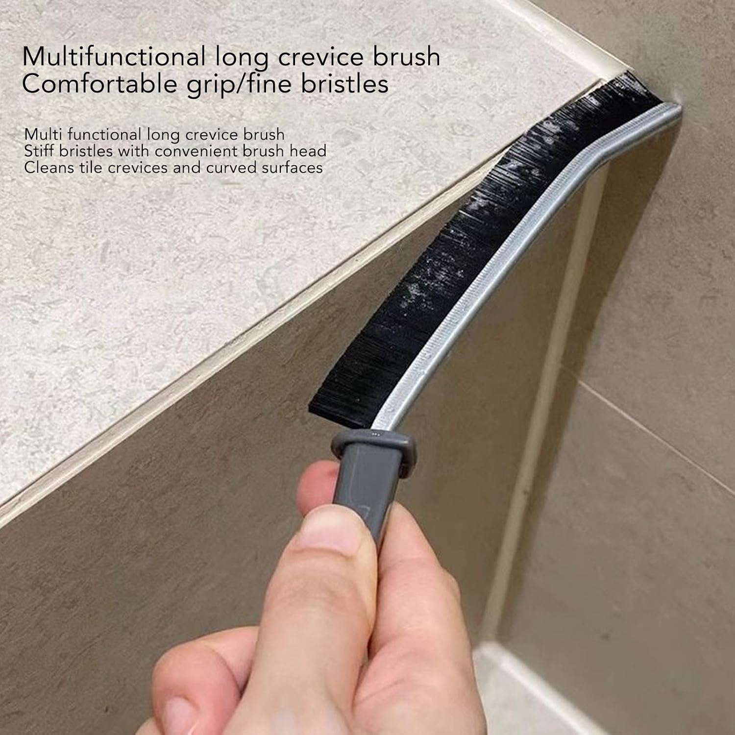 10pcs Crevice Cleaning Brush, Small Cleaning Brushes Multifunctional Hard Long Handle Groove Cleaning Tool for Window Kitchen Bathroom