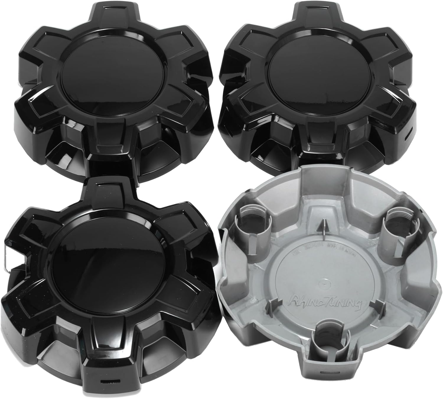 Wheel Center Cap for Chevrolet 2019-2024 Silverado 1500 Colorado Hubcap Covers PN: 84173372, 23378301, 4pcs, Glossy Black