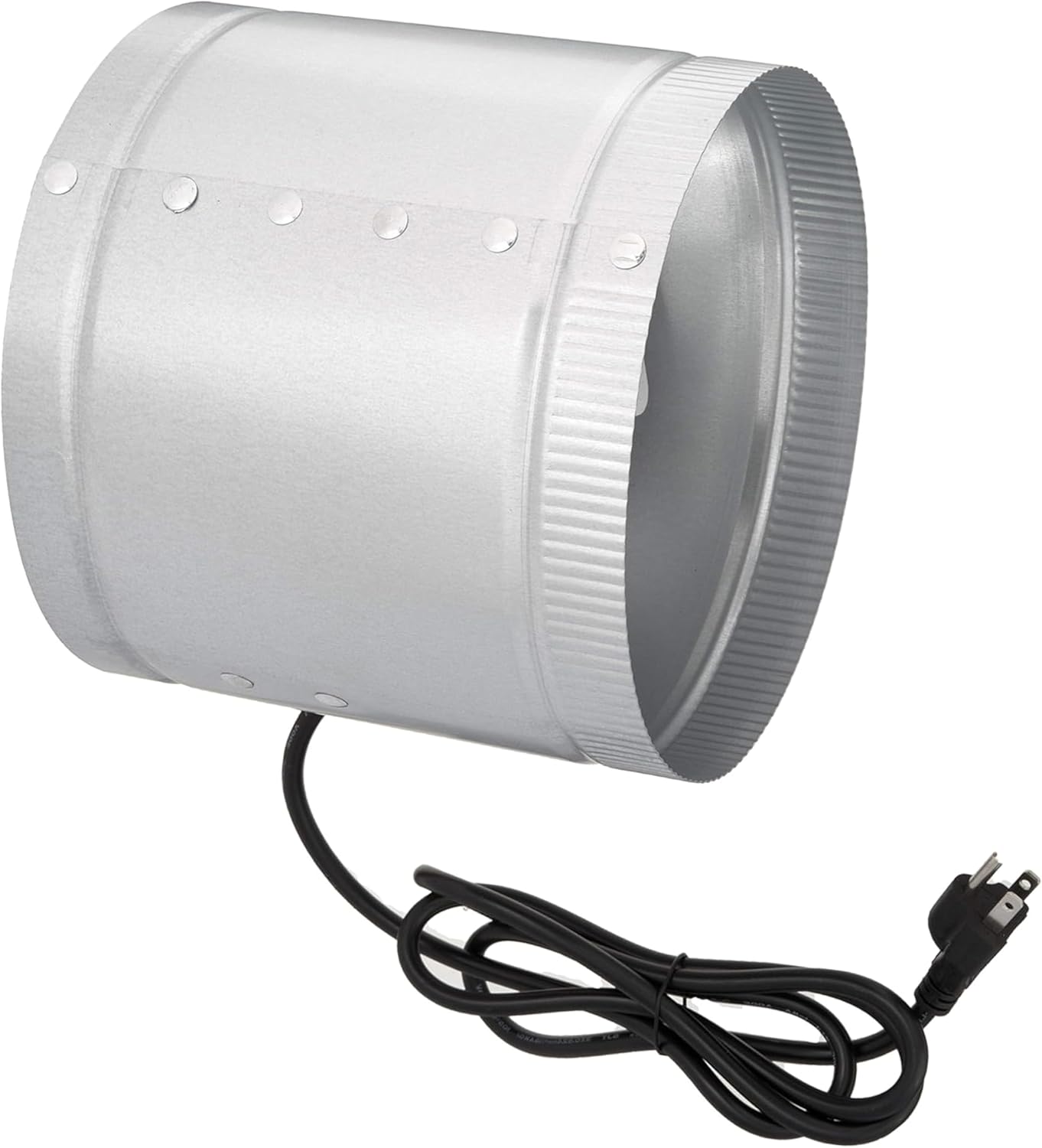 Simple Deluxe 8 Inch Inline Fan 420 CFM, HVAC Booster Exhaust Ventilation Fan with Low Noise for Basements, Bathrooms, Kitchens, Attics and Grow Tents, Silver