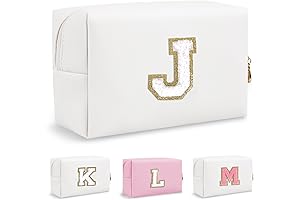 Personalized Initial Travel Makeup Bag for Girls