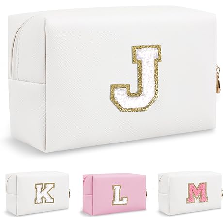 Personalized Initial Travel Makeup Bag for Girls