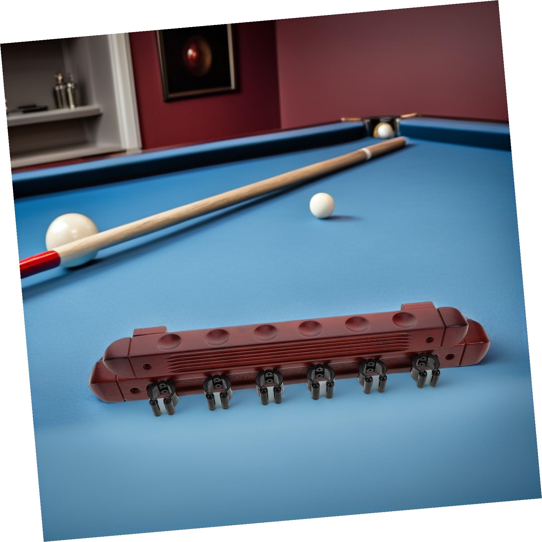 UPKOCH Lot De 2 Supports De Queue De Billard en Bois Support De Bâton De Billard Présentoir De Bâton en Bois