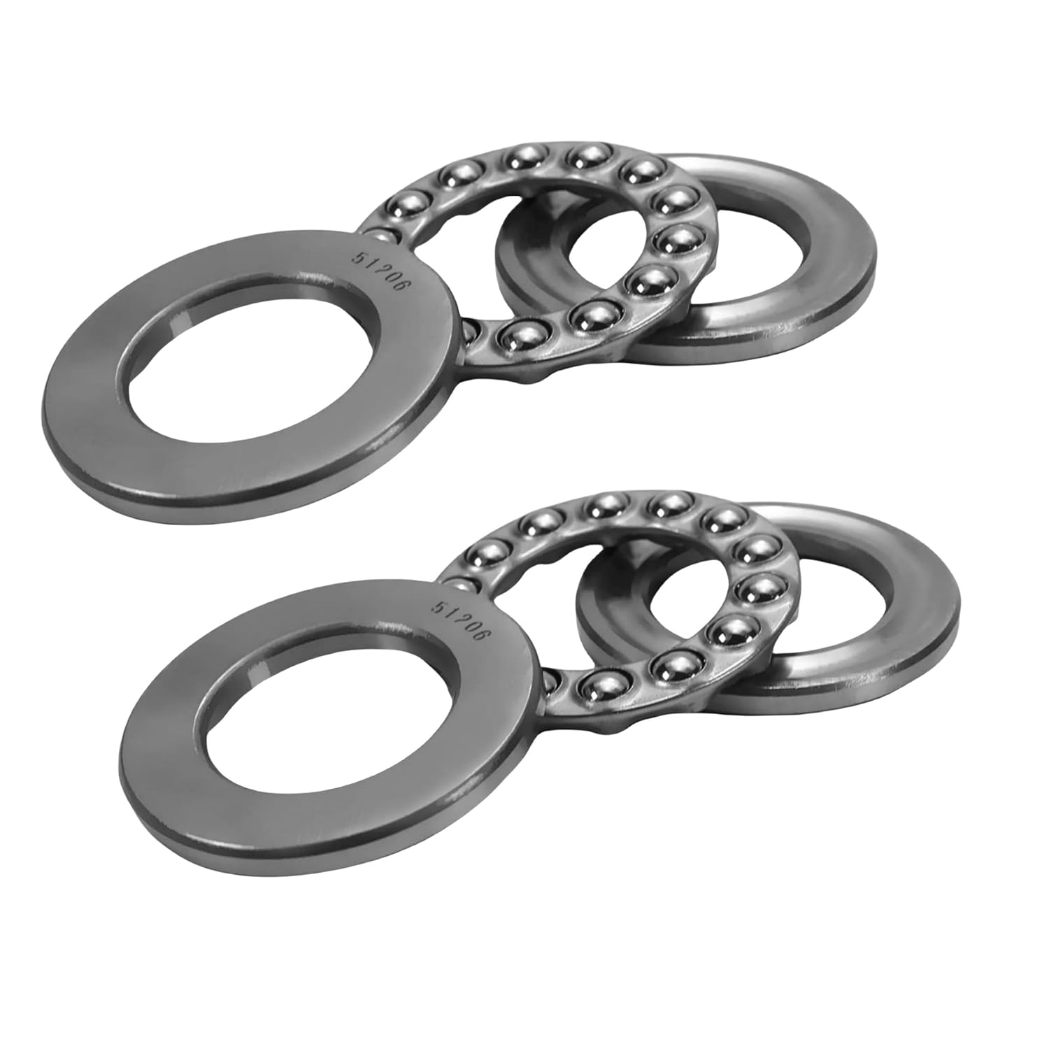 DEEG 2Pcs 51101 Thrust Ball Bearing 12mm Bore 26mm OD 9mm Width GCr15 Axial Ball Thrust Bearings for The Yow surfskate Front Truck and Mini Mill CNC…