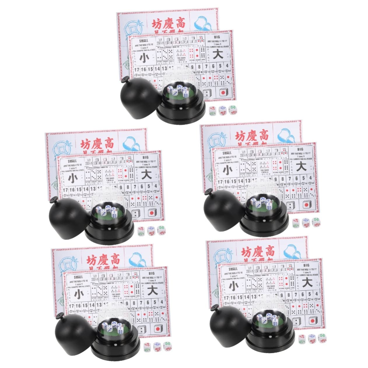 Toyvian 5 Sets Electric Dice Cup Ktv Table Dices Christmas Dice Game Gifts Equipment Dices for Game Table Dice Holder Dice Container Professional Dice Cup Bar Craps Pp Triple