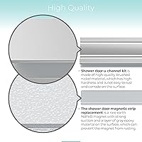 Vista 2 de Imán de Puerta de Ducha de Vidrio Shuisen, Pestillo Magnético para Puerta de Ducha con Cierre de Metal Compatible con Puertas de Vidrio de Grosor