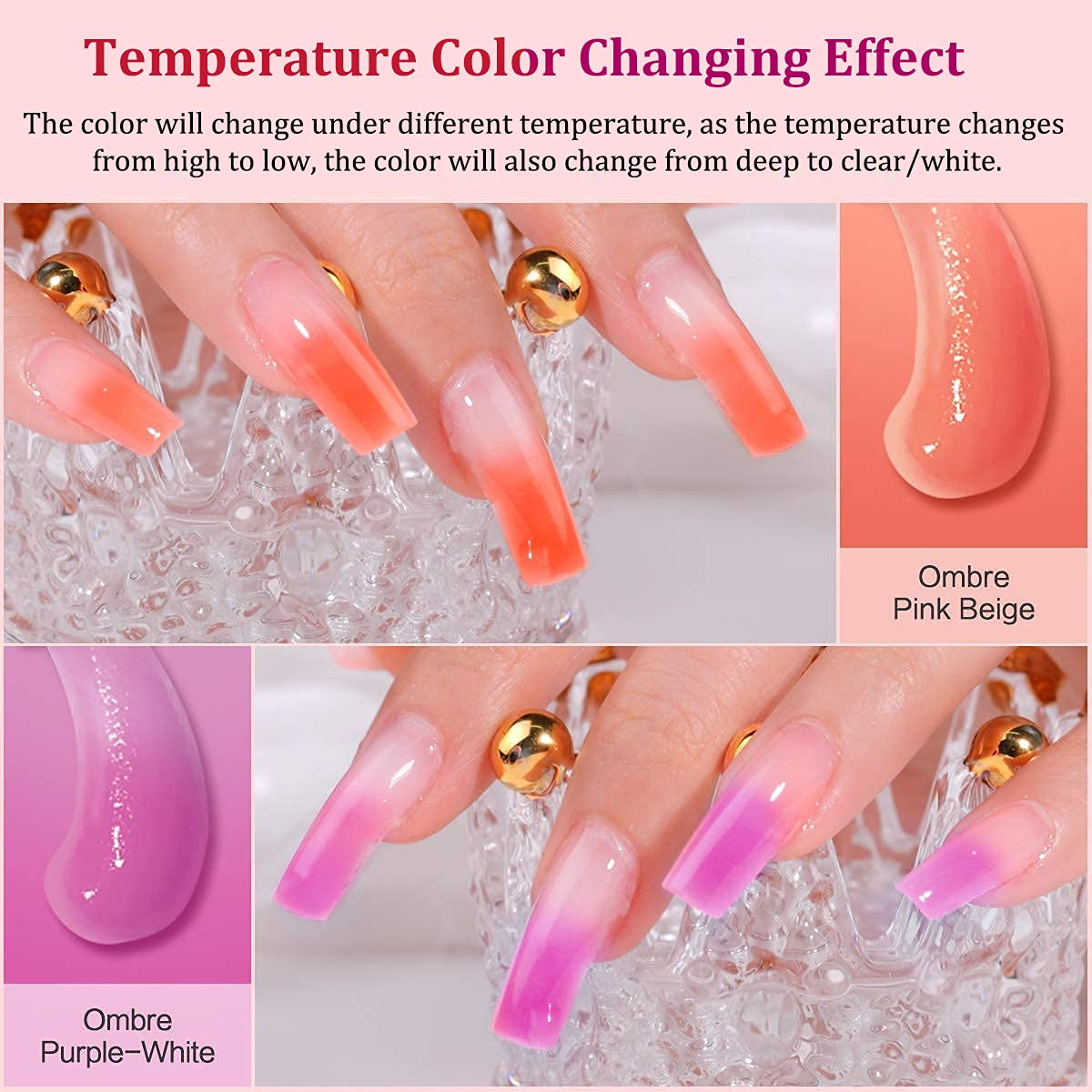 Kit Unghie Gel Lampada UV 48W, 6 Colori Smalto, Base e Top Coat, 15ml, Ricostruzione 100 Unghie Finte e Decorazioni per Estensione