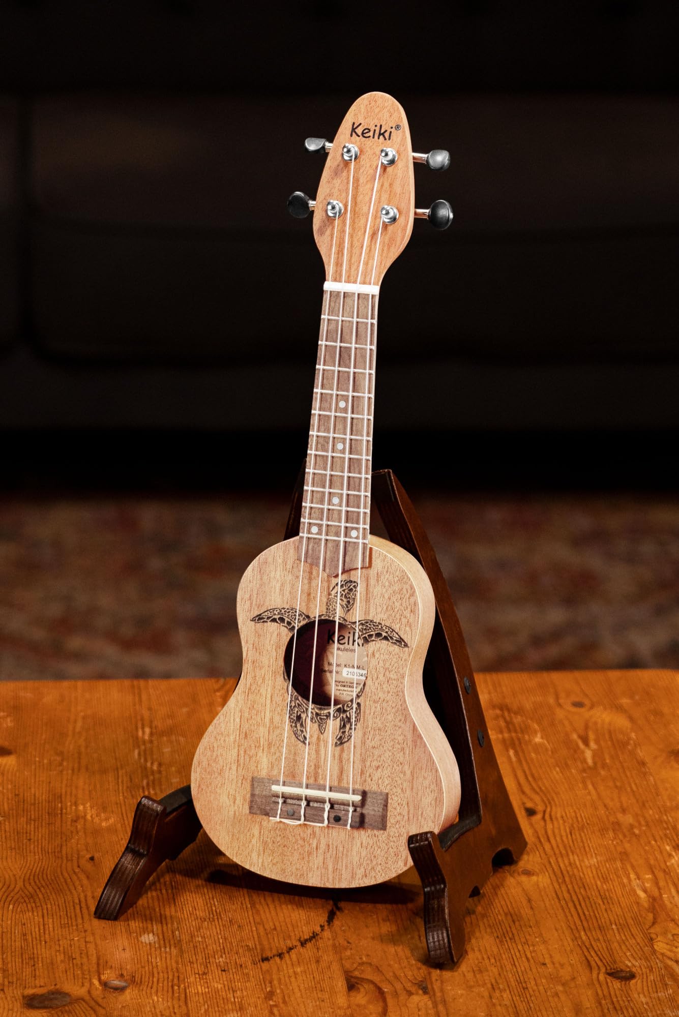 Ortega Guitars Ukulele Sopranino Mancino – Acustico – Keiki K1 Series – Okoume, Natural (K1-MM-L)