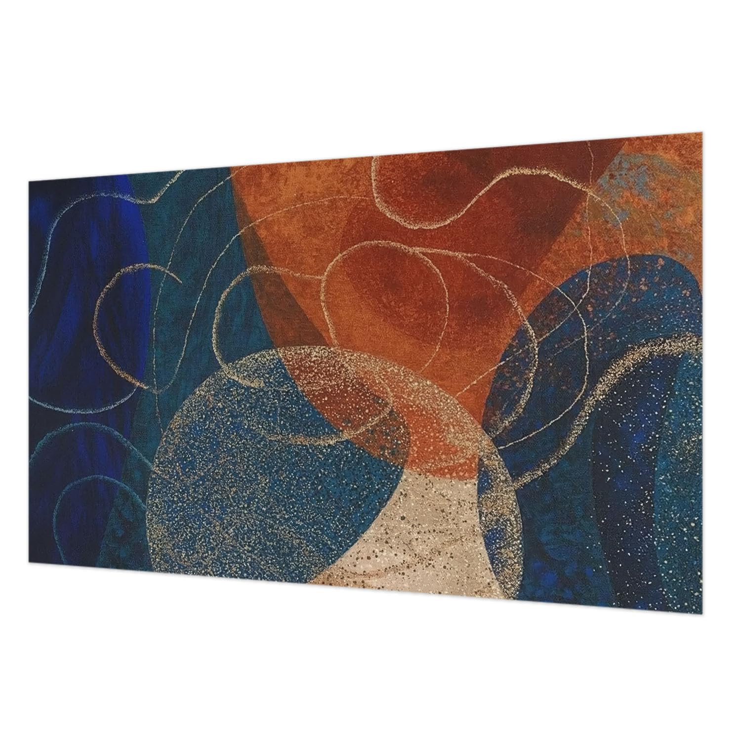 Papier peint intissé 416x254 cm avec formes colorées pour habiller un mur de grand format