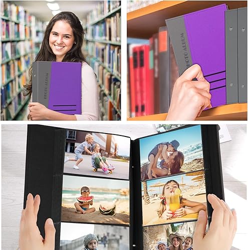Miniatura 6 de Artmag Álbum de fotos de 4 x 6 pulgadas, 300 fotos, álbum de fotos de tapa dura con capacidad para 300 fotos horizontales de 4 x 6 pulgadas para