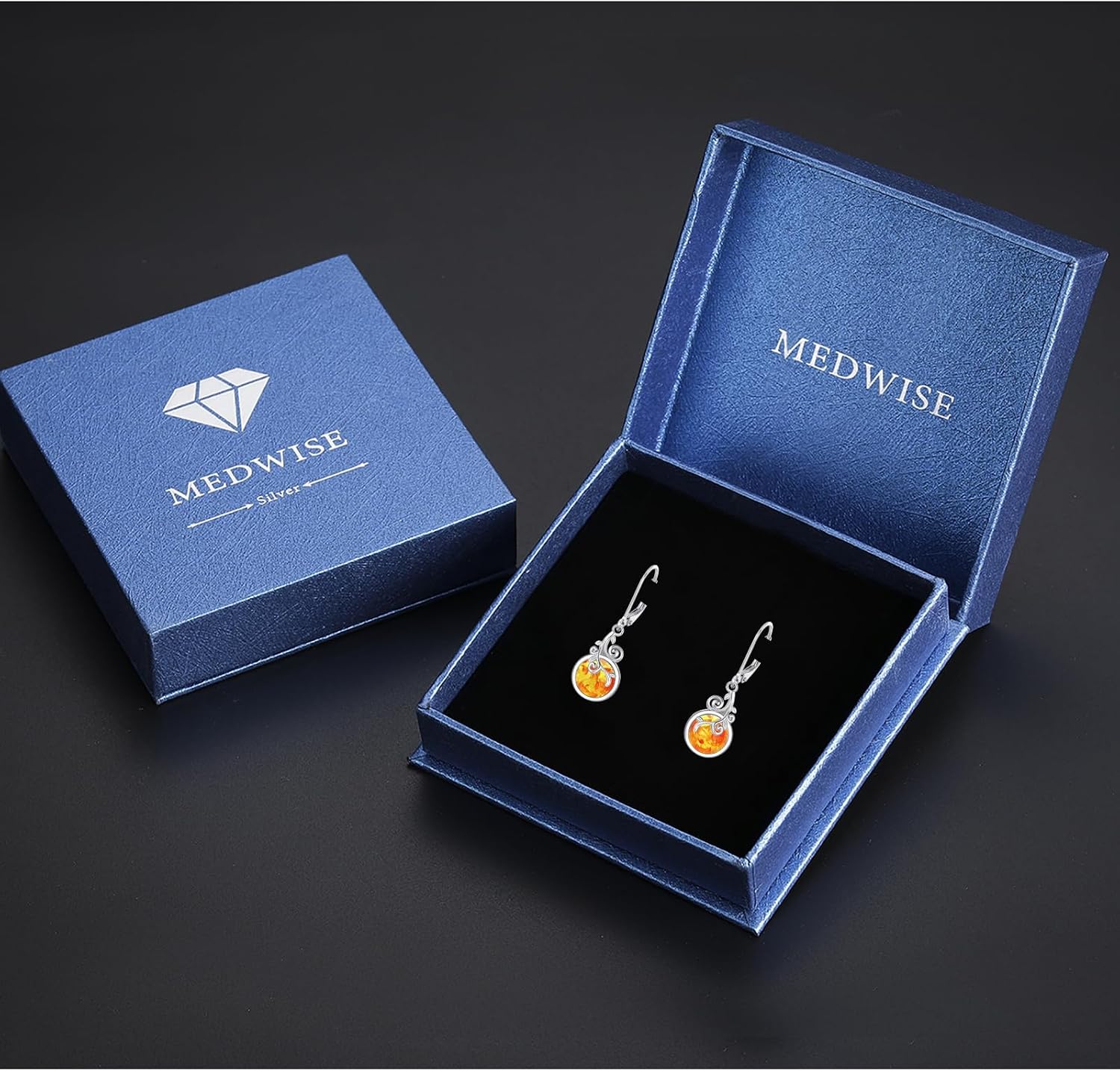 Moonstone/Malachite/Opal Leverback Earrings for Women Sterling Silver Tree Life 6mm Moonstone Dangle Earrings Jewelry Gifts Hypoallergenic Earrings for Women Daughter Sensitive Ears
