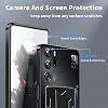 Redmagic 9 Pro / 9 Pro+ Case The Slim Metal Frame Cover + Frosted Translucent Back Panel Built-in Heat Dissipation Layer and Camera Lens Protector (Black)